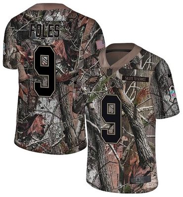 Hunk Wear - Nike Eagles #9 Nick Foles Camo Men's Stitched NFL Limited Rush Realtree Jersey