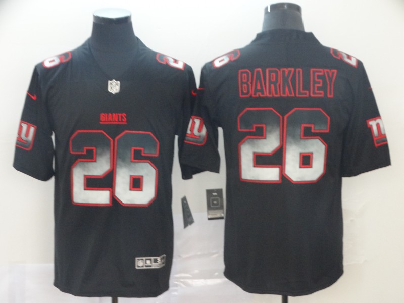 Hunk Wear - Nike Giants 26 Saquon Barkley Black Arch Smoke Vapor Untouchable Limited Jersey