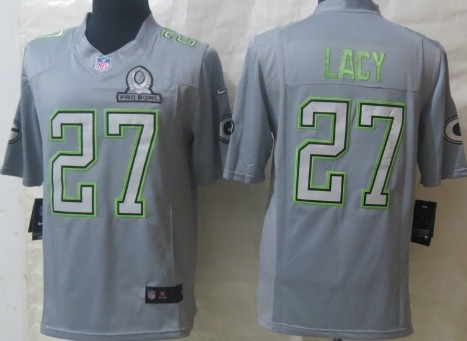 Hunk Wear - Nike Green Bay Packers #27 Eddie Lacy 2014 Pro Bowl Gray Jersey