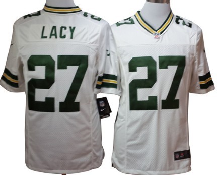 Hunk Wear - Nike Green Bay Packers #27 Eddie Lacy White Game Jersey