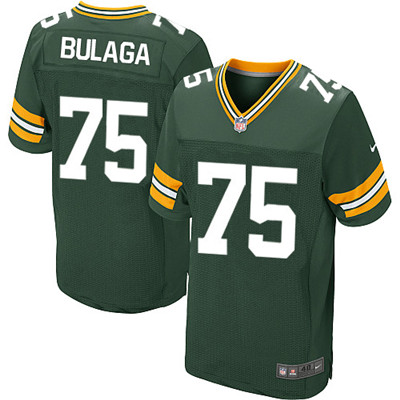 Hunk Wear - Nike Green Bay Packers #75 Bryan Bulaga Green Elite Jersey