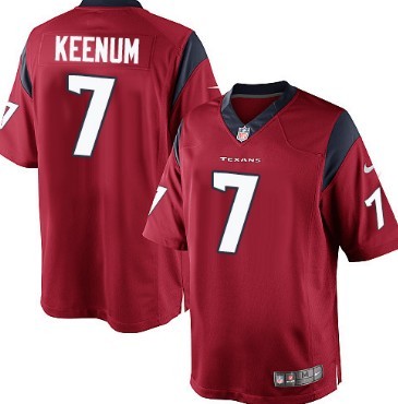 Hunk Wear - Nike Houston Texans #7 Case Keenum Red Game Jersey