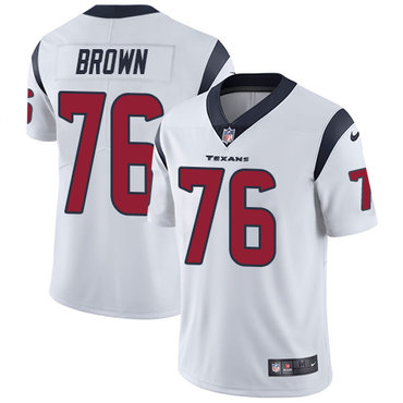 Hunk Wear - Nike Houston Texans #76 Duane Brown White Men's Stitched NFL Vapor Untouchable Limited