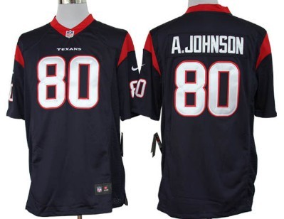 Hunk Wear - Nike Houston Texans #80 Andre Johnson Blue Limited Jersey