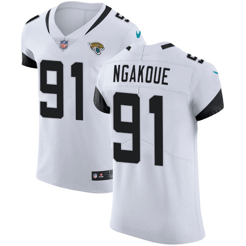 Hunk Wear - Nike Jacksonville Jaguars #91 Yannick Ngakoue White Men's Stitched NFL Vapor Untouchable Elite Jersey