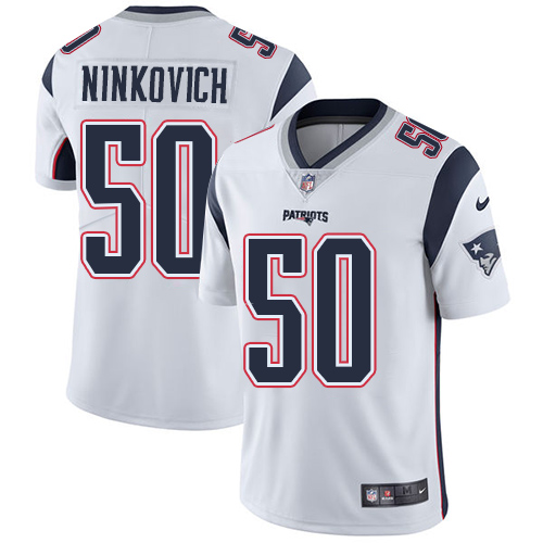 Hunk Wear - Nike New England Patriots #50 Rob Ninkovich White Men's Stitched NFL Vapor Untouchable Limited Jersey