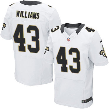 Hunk Wear - Nike New Orleans Saints #43 Marcus Williams White Men's Stitched NFL Elite Jersey