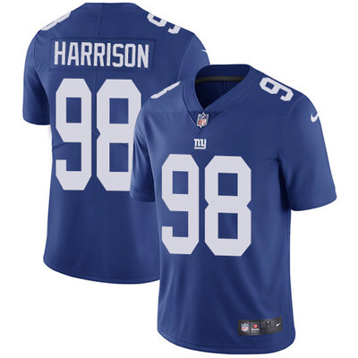Hunk Wear - Nike New York Giants #98 Damon Harrison Royal Blue Team Color Men's Stitched NFL Vapor Untouchable Limited Jersey