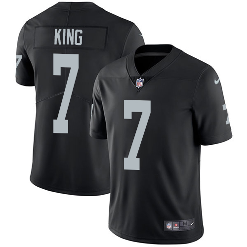 Hunk Wear - Nike Oakland Raiders #7 Marquette King Black Team Color Men's Stitched NFL Vapor Untouchable Limited Jersey