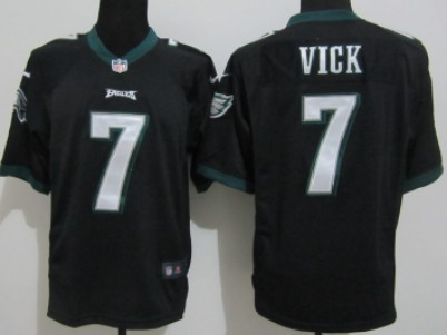 Hunk Wear - Nike Philadelphia Eagles #7 Michael Vick Black Limited Jersey