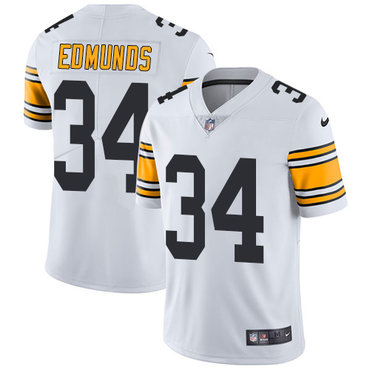 Hunk Wear - Nike Pittsburgh Steelers #34 Terrell Edmunds White Men's Stitched NFL Vapor Untouchable Limited Jersey