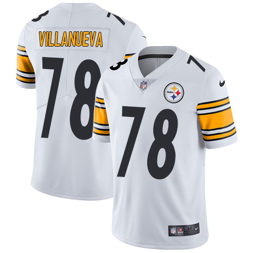 Hunk Wear - Nike Pittsburgh Steelers #78 Alejandro Villanueva White Men's Stitched NFL Vapor Untouchable Limited Jersey