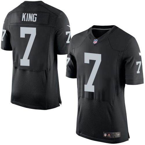 Hunk Wear - Nike Raiders #7 Marquette King Black Team Color Men's Stitched NFL New Elite Jersey