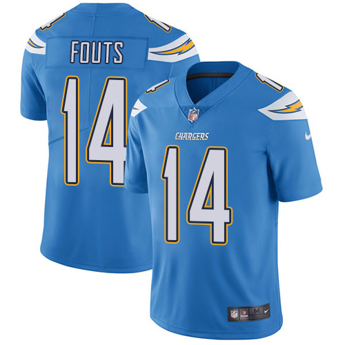 Hunk Wear - Nike San Diego Chargers #14 Dan Fouts Electric Blue Alternate Men's Stitched NFL Vapor Untouchable Limited Jersey