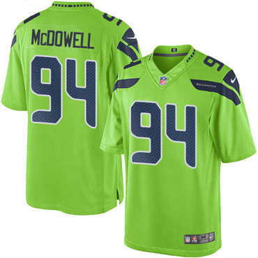 Hunk Wear - Nike Seattle Seahawks #94 Malik McDowell Green Men's Stitched NFL Limited Rush Jersey