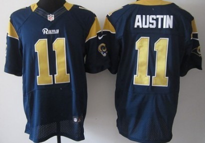 Hunk Wear - Nike St. Louis Rams #11 Tavon Austin Navy Blue Elite Jersey