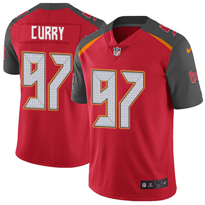 Hunk Wear - Nike Tampa Bay Buccaneers #97 Vinny Curry Red Team Color Men's Stitched NFL Vapor Untouchable Limited Jersey