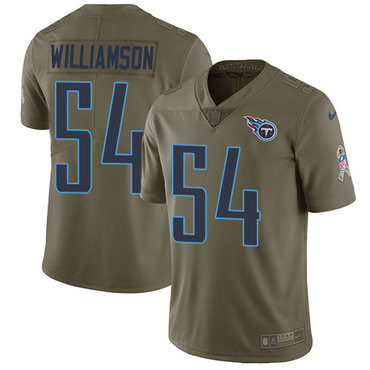 Hunk Wear - Nike Tennessee Titans #54 Avery Williamson Olive Men's Stitched NFL Limited 2017 Salute to Service Jersey