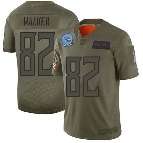 Hunk Wear - Nike Titans #82 Delanie Walker Camo Menâ€™s Stitched NFL Limited 2019 Salute To Service Jersey