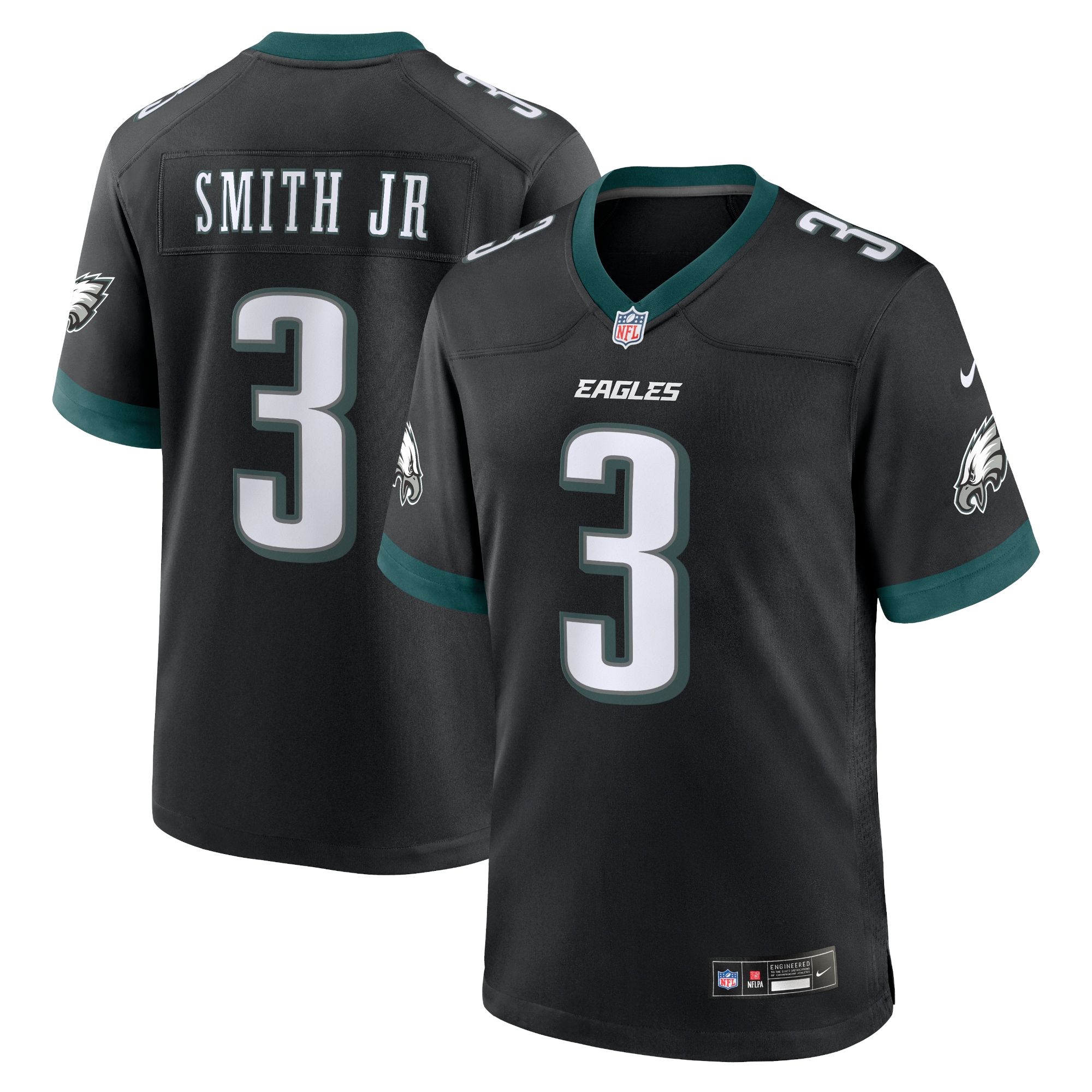 Hunk Wear - Nolan Smith Philadelphia Eagles Nike Alternate Game Jersey ' Black