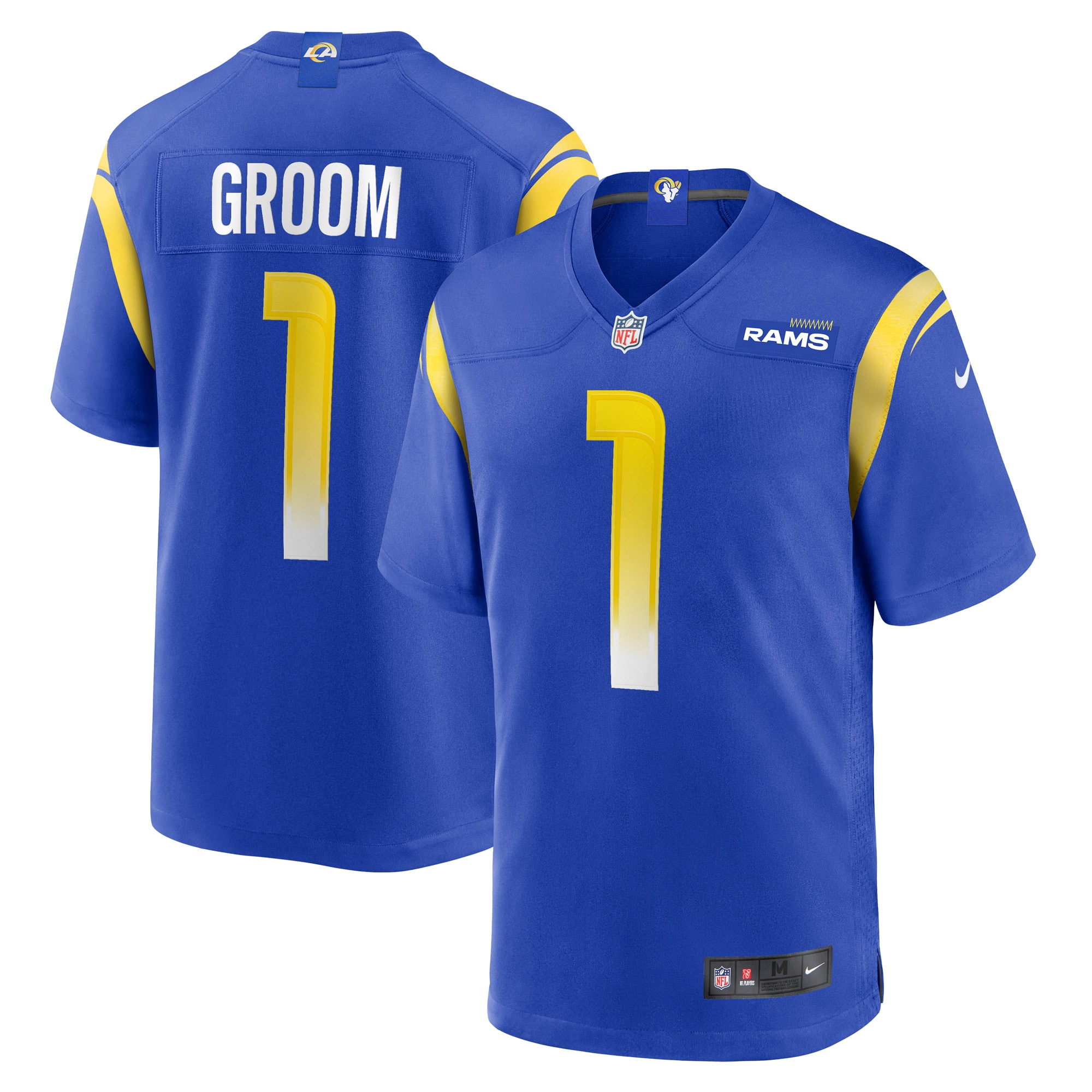 Hunk Wear - Number 1 Groom Los Angeles Rams Nike Game Jersey Royal