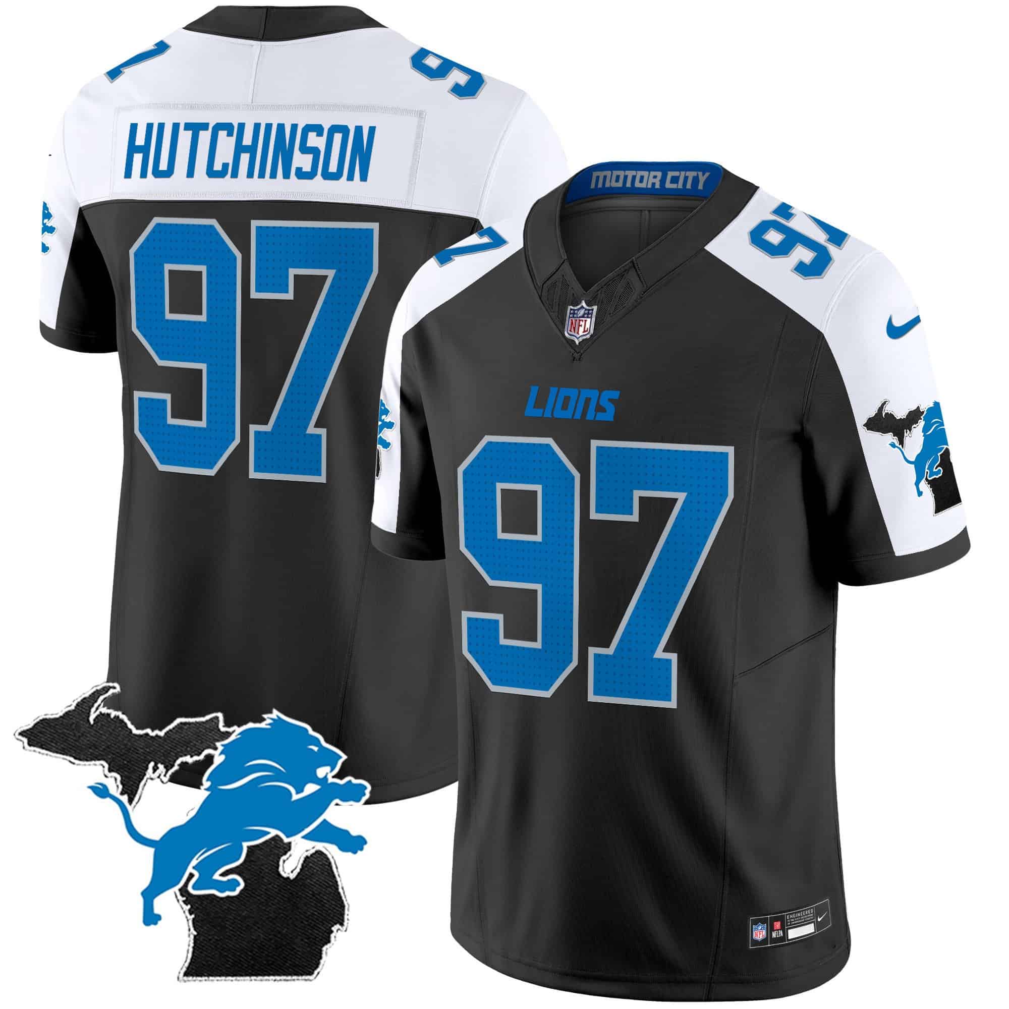 Hunk Wear - Packers John Madden & Home Patch Game Jersey – All Stitched – Black – Aaron Rodgers Jersey