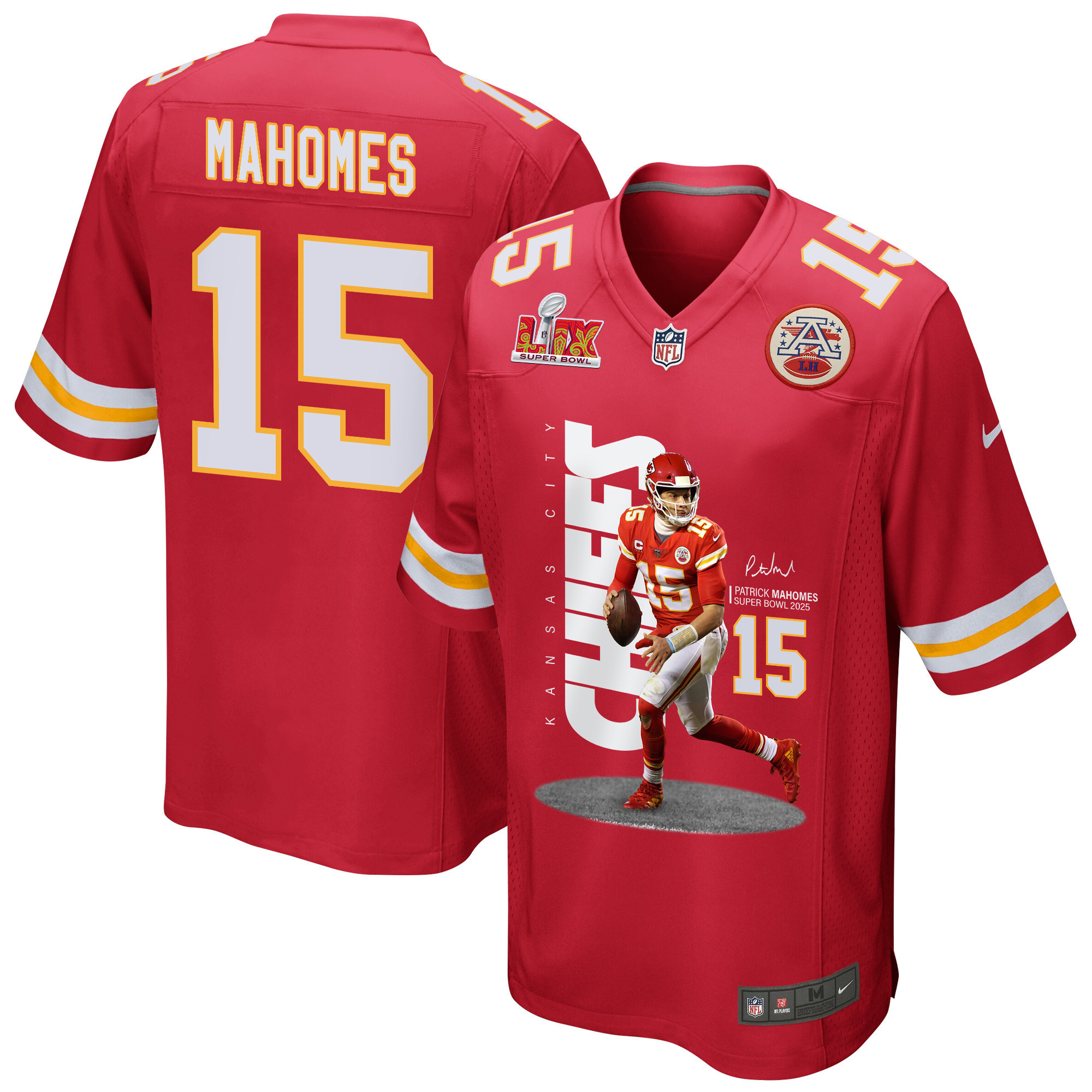 Hunk Wear - Patrick Mahomes 15 Kansas City Chiefs The Legend Game Men Jersey ' Red