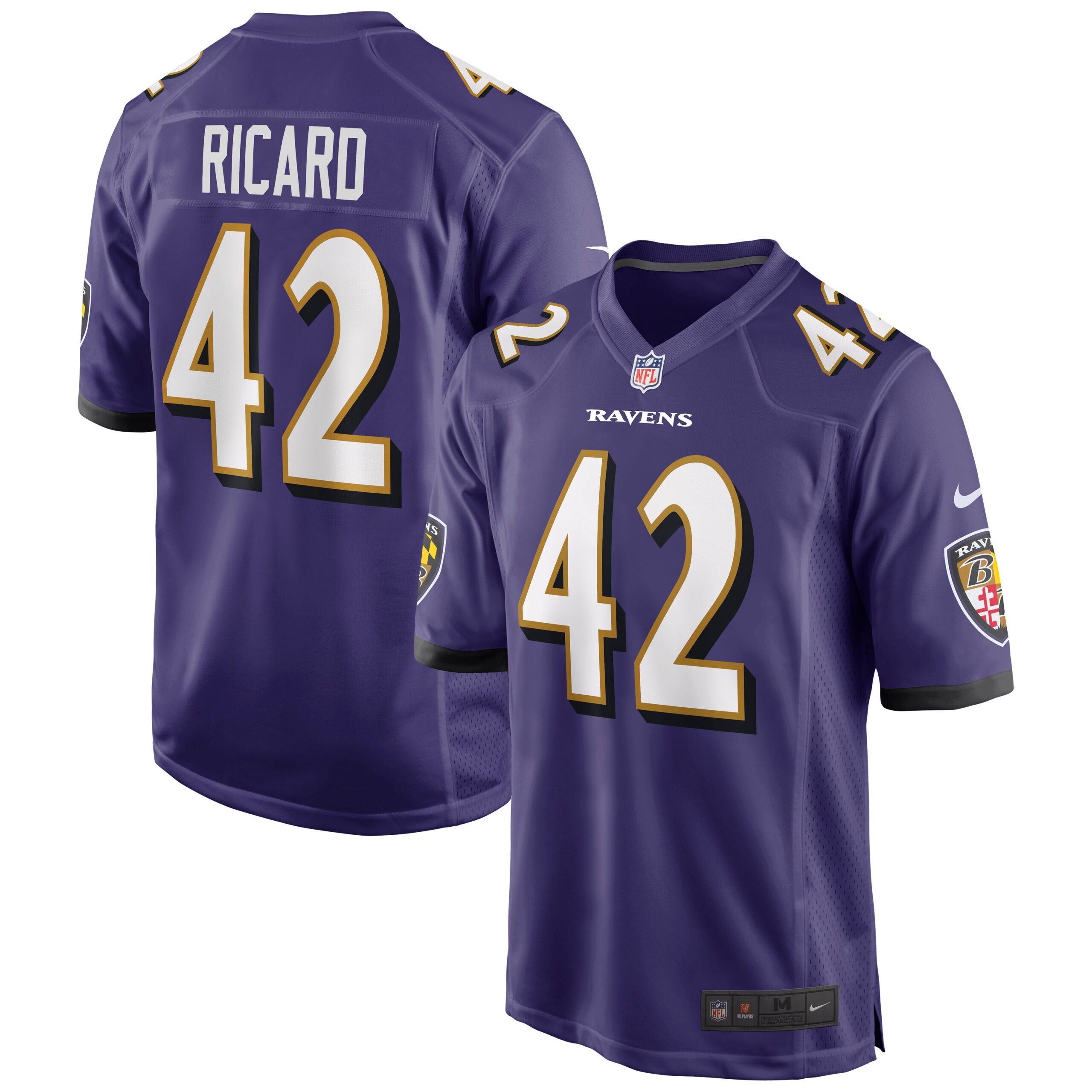 Hunk Wear - Patrick Ricard Baltimore Ravens Nike Game Jersey – Purple