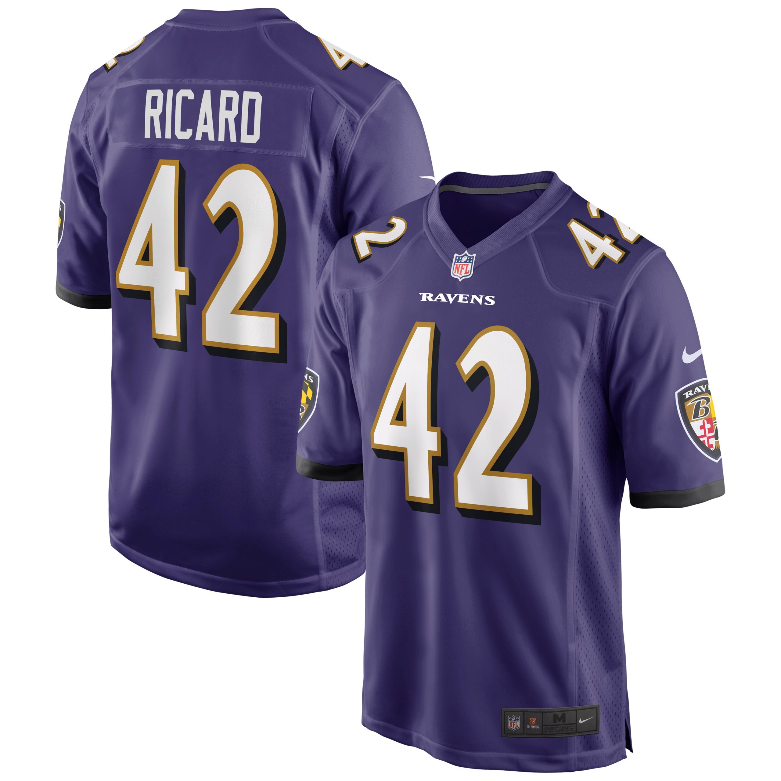 Hunk Wear - Patrick Ricard Baltimore Ravens Nike Game Jersey – Purple