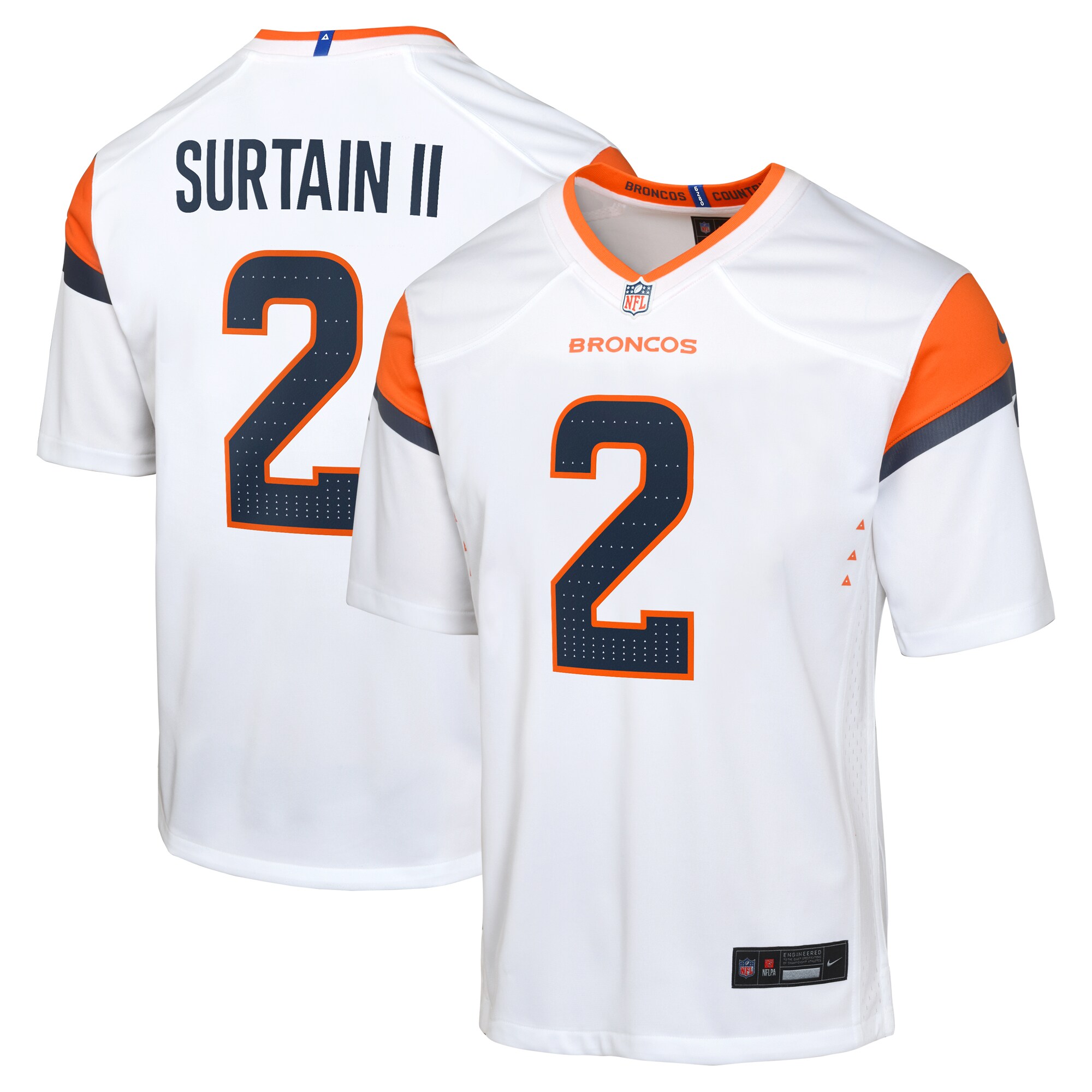 Hunk Wear - Patrick Surtain II Denver Broncos Nike Youth Game Jersey ' White