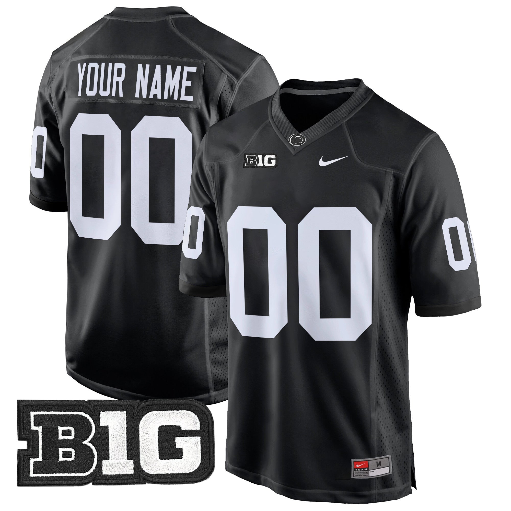 Hunk Wear - Penn State Nittany Lions 2024 Game Custom Jersey ' All Stitched ' Black Jersey