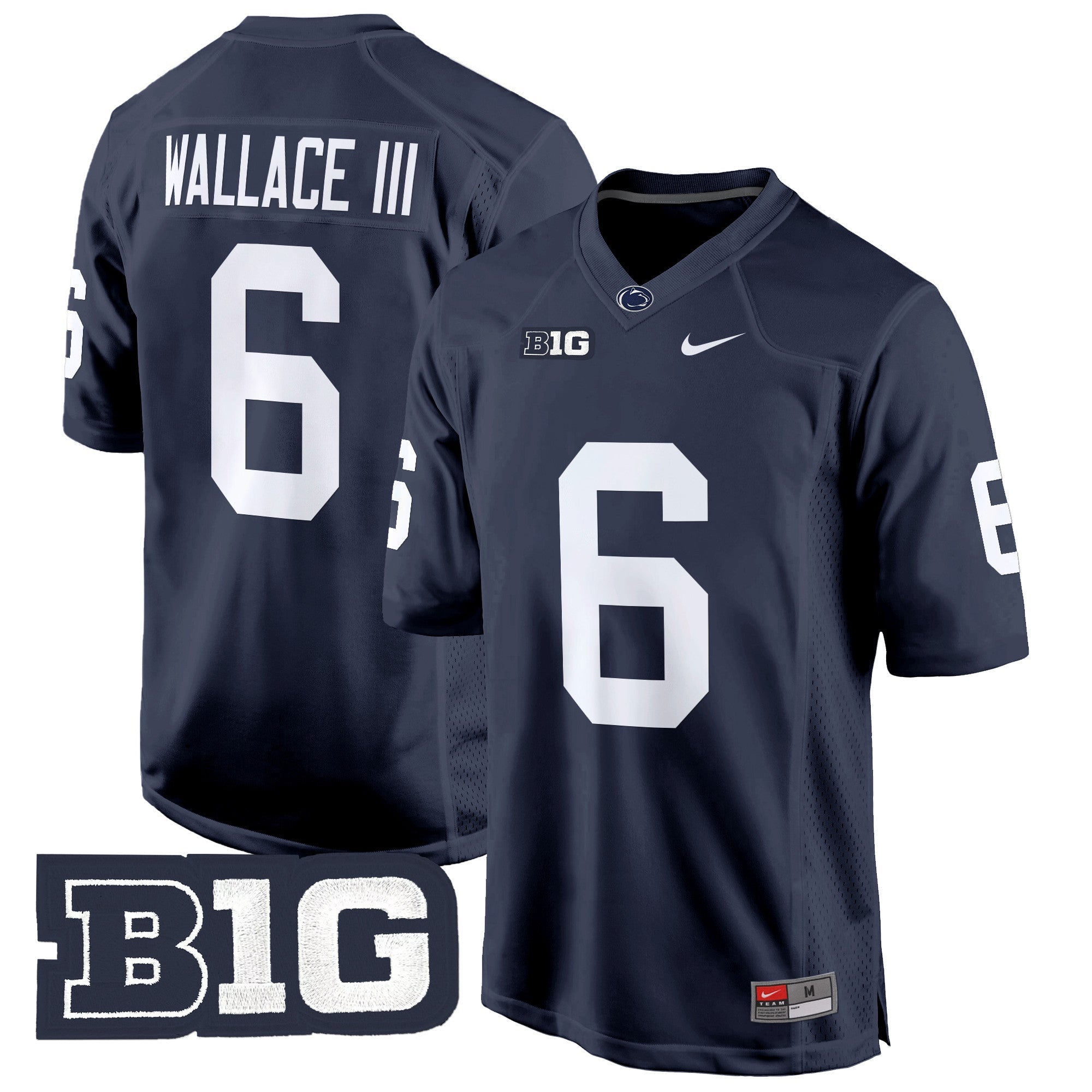 Hunk Wear - Penn State Nittany Lions 2024 Game Jersey ' All Stitched ' Navy ' Harrison Wallace III Jersey