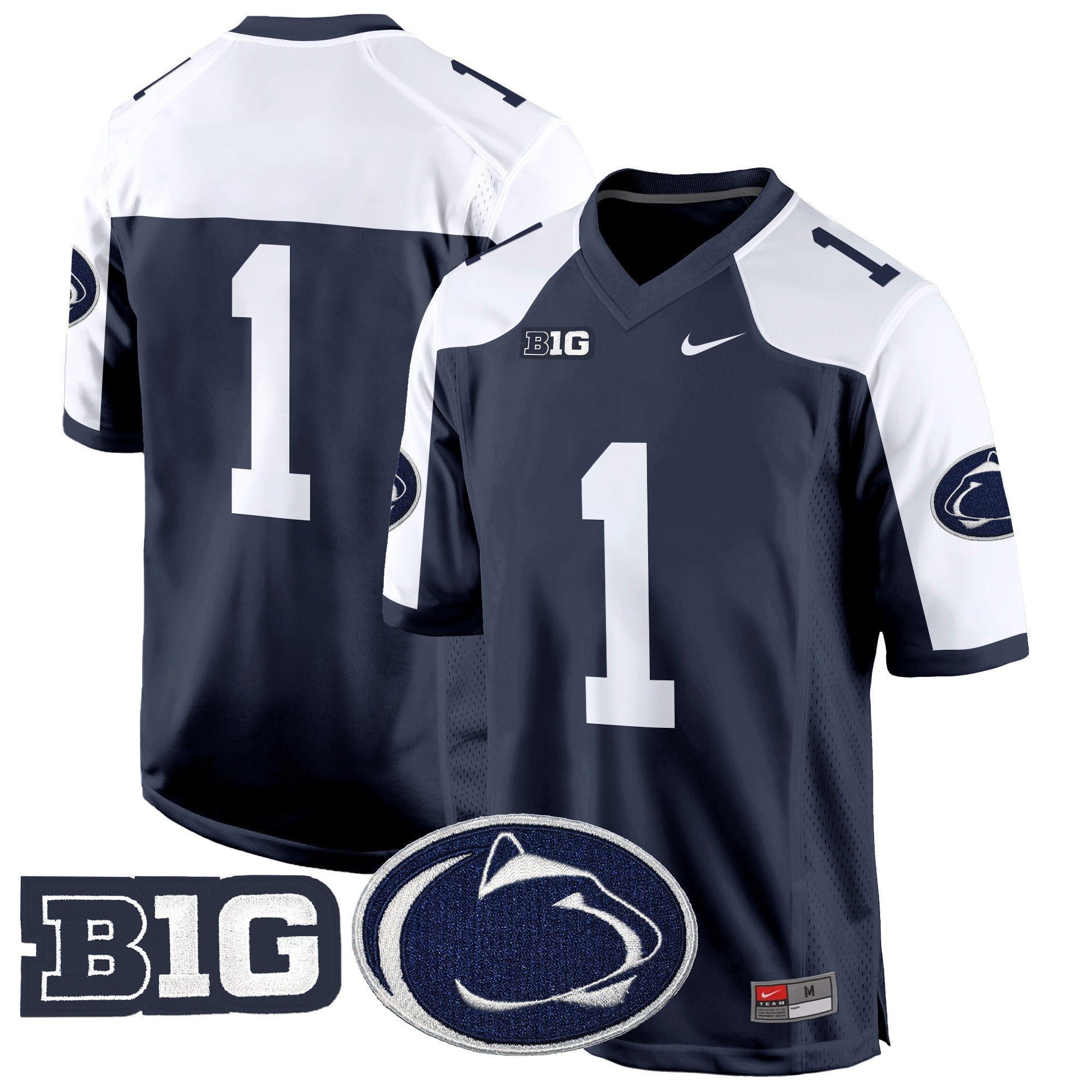 Hunk Wear - Penn State Nittany Lions 2024 Game Jersey ' All Stitched ' Navy Alternate ' #1 Team Jersey