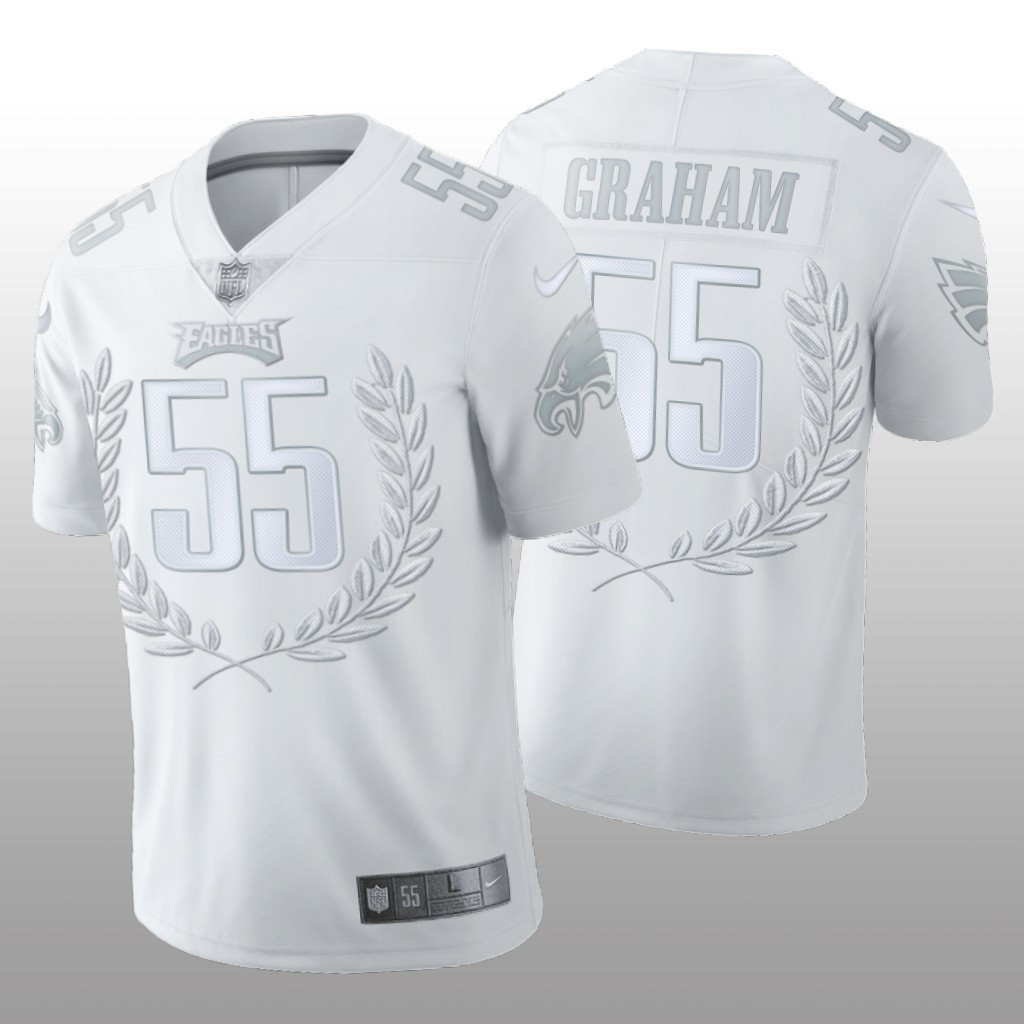 Hunk Wear - Philadelphia Eagles Brandon Graham White Jersey Platinum Limited