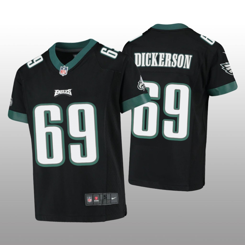 Hunk Wear - Philadelphia Eagles Landon Dickerson Black Jersey Game - Youth