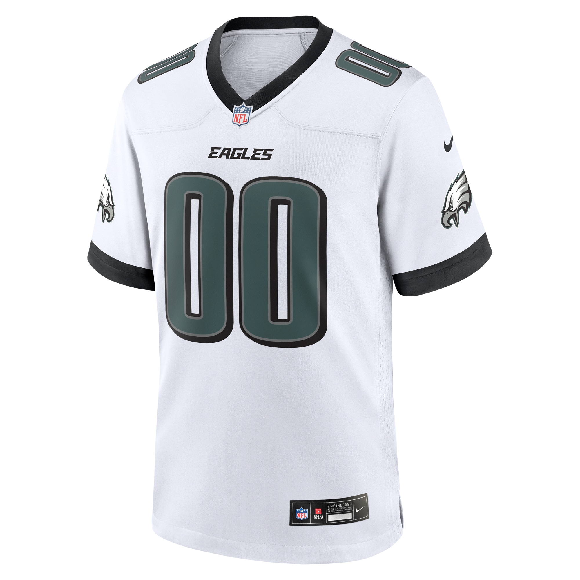 Hunk Wear - Philadelphia Eagles Nike Custom Game Jersey White
