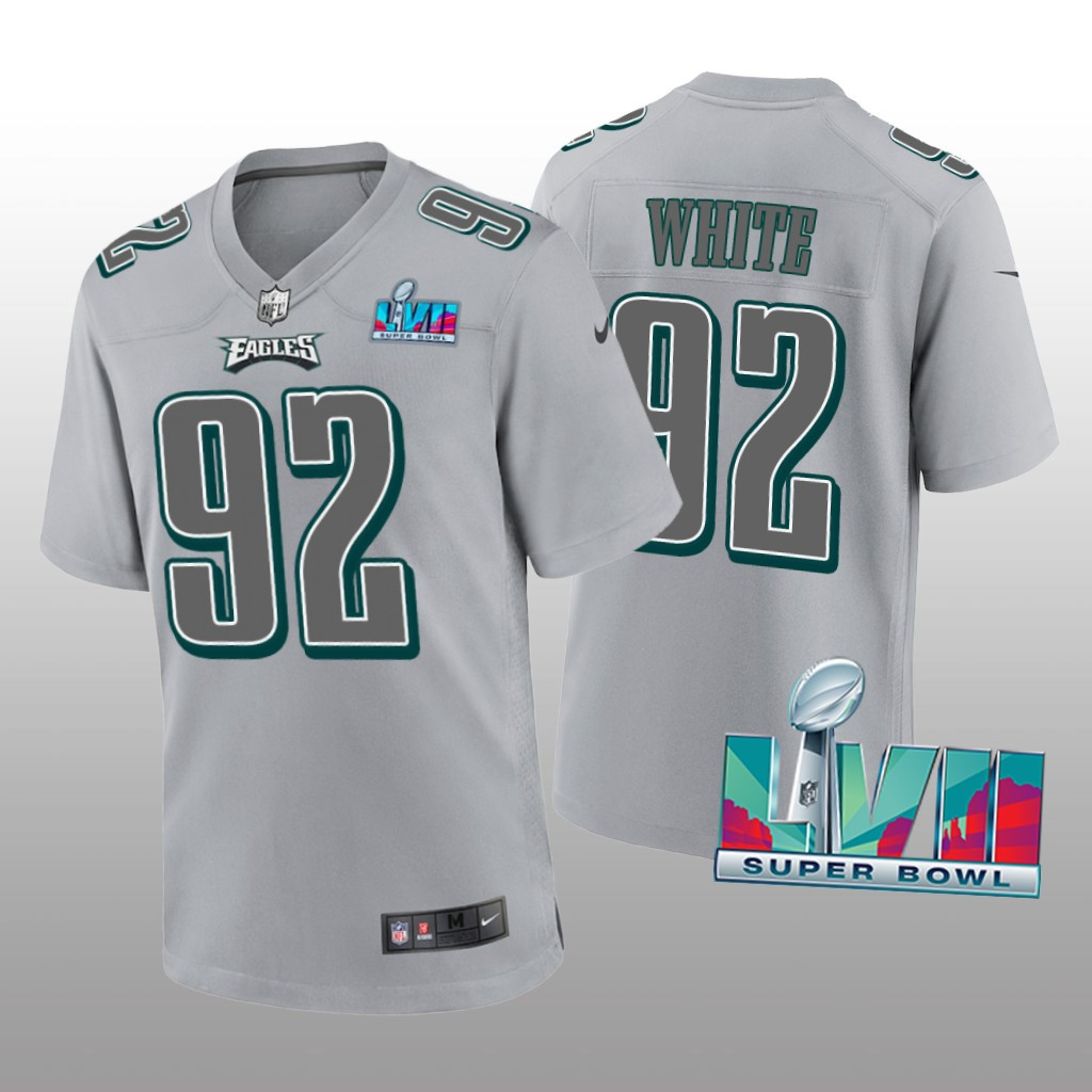 Hunk Wear - Philadelphia Eagles Reggie White Gray Atmosphere Jersey Super Bowl LVII - Men's