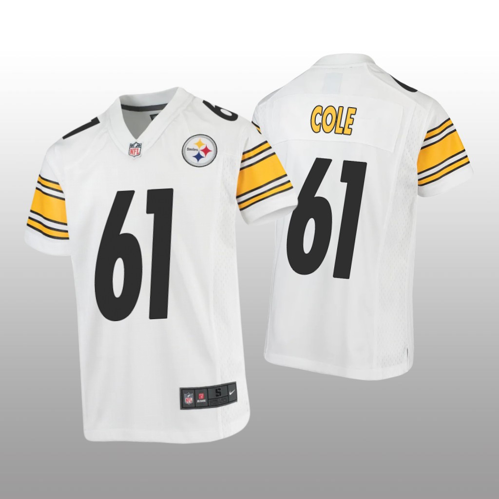 Hunk Wear - Pittsburgh Steelers Mason Cole White Jersey Game - Youth