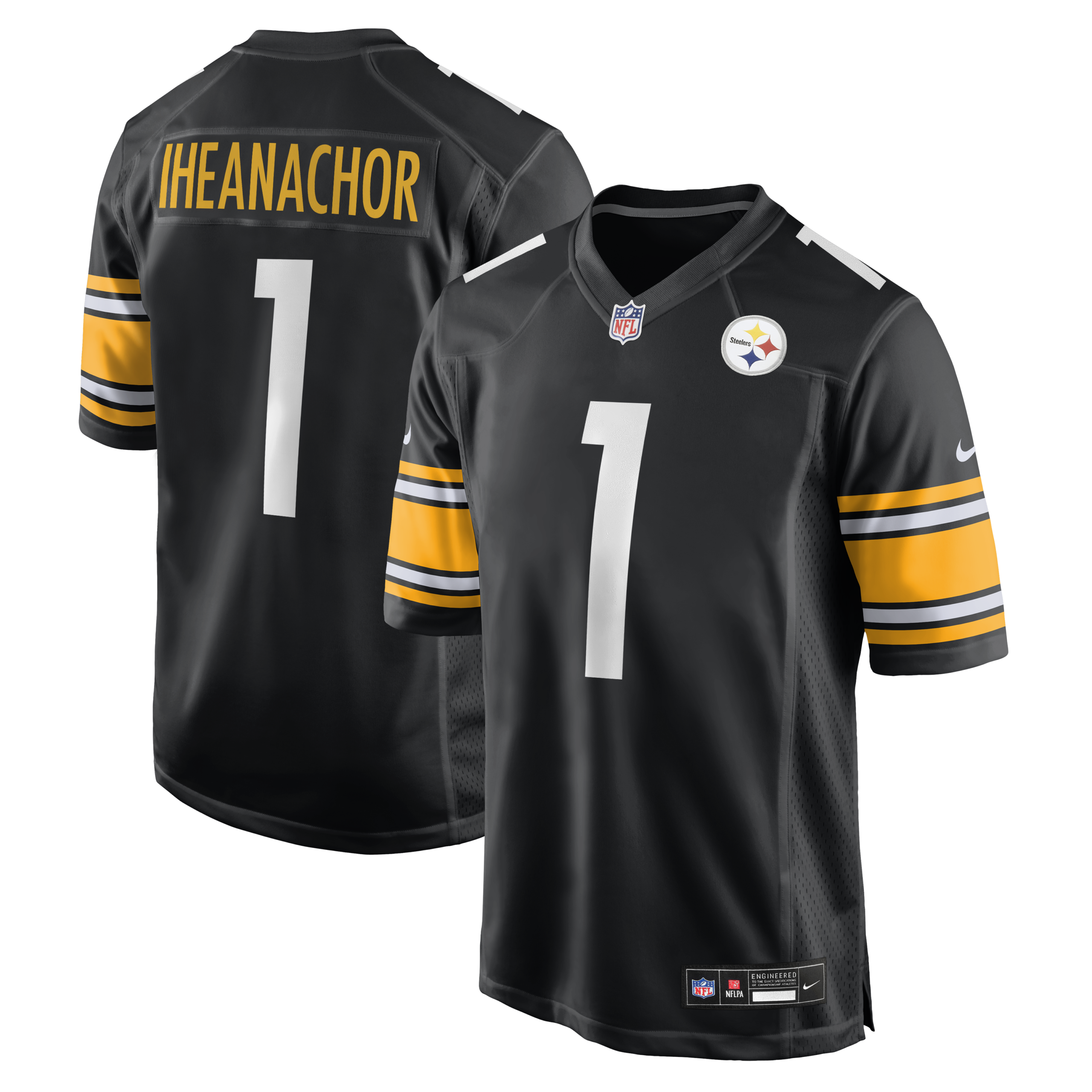 Hunk Wear - Pittsburgh Steelers Max Iheanachor 2026 NFL Draft First Round Pick No. 21 Team Game Jersey ' Black