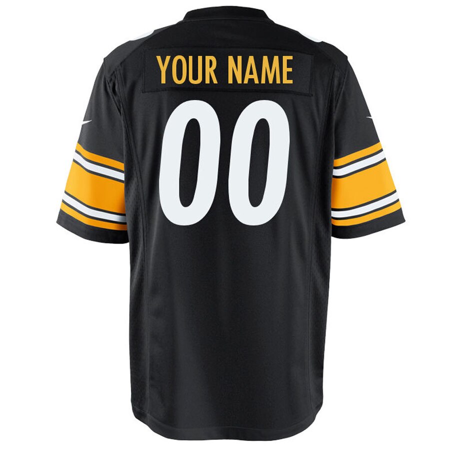 Hunk Wear - Pittsburgh Steelers Nike Custom Game Jersey – Black