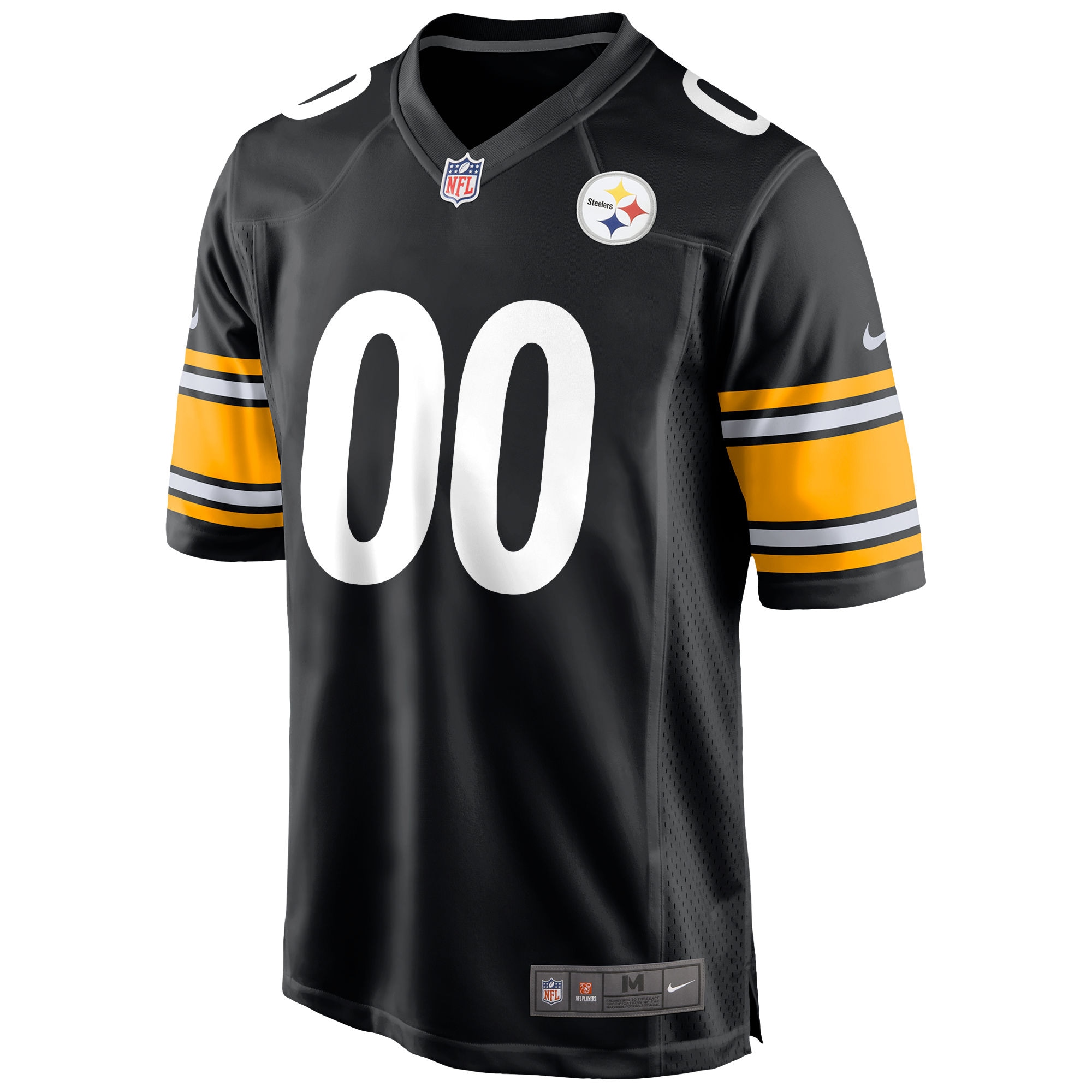 Hunk Wear - Pittsburgh Steelers Nike Custom Game Jersey Black