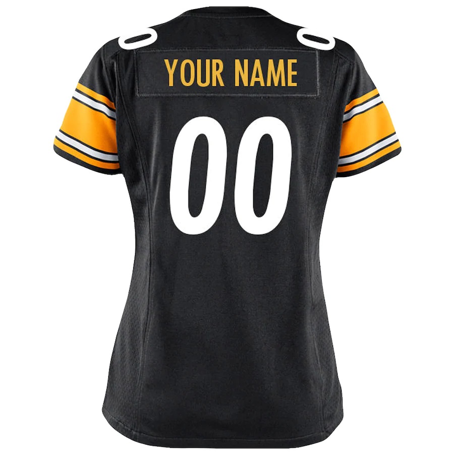 Hunk Wear - Pittsburgh Steelers Nike Women’s Custom Game Jersey – Black