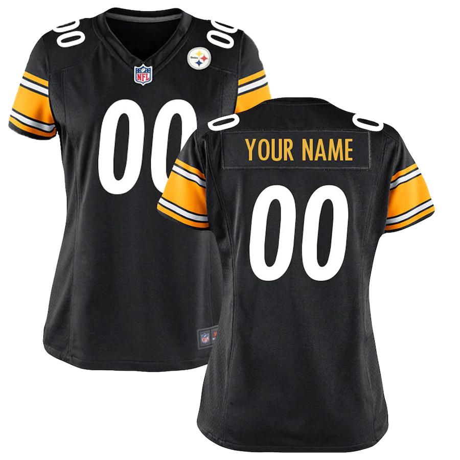Hunk Wear - Pittsburgh Steelers Nike Women’s Custom Game Jersey – Black