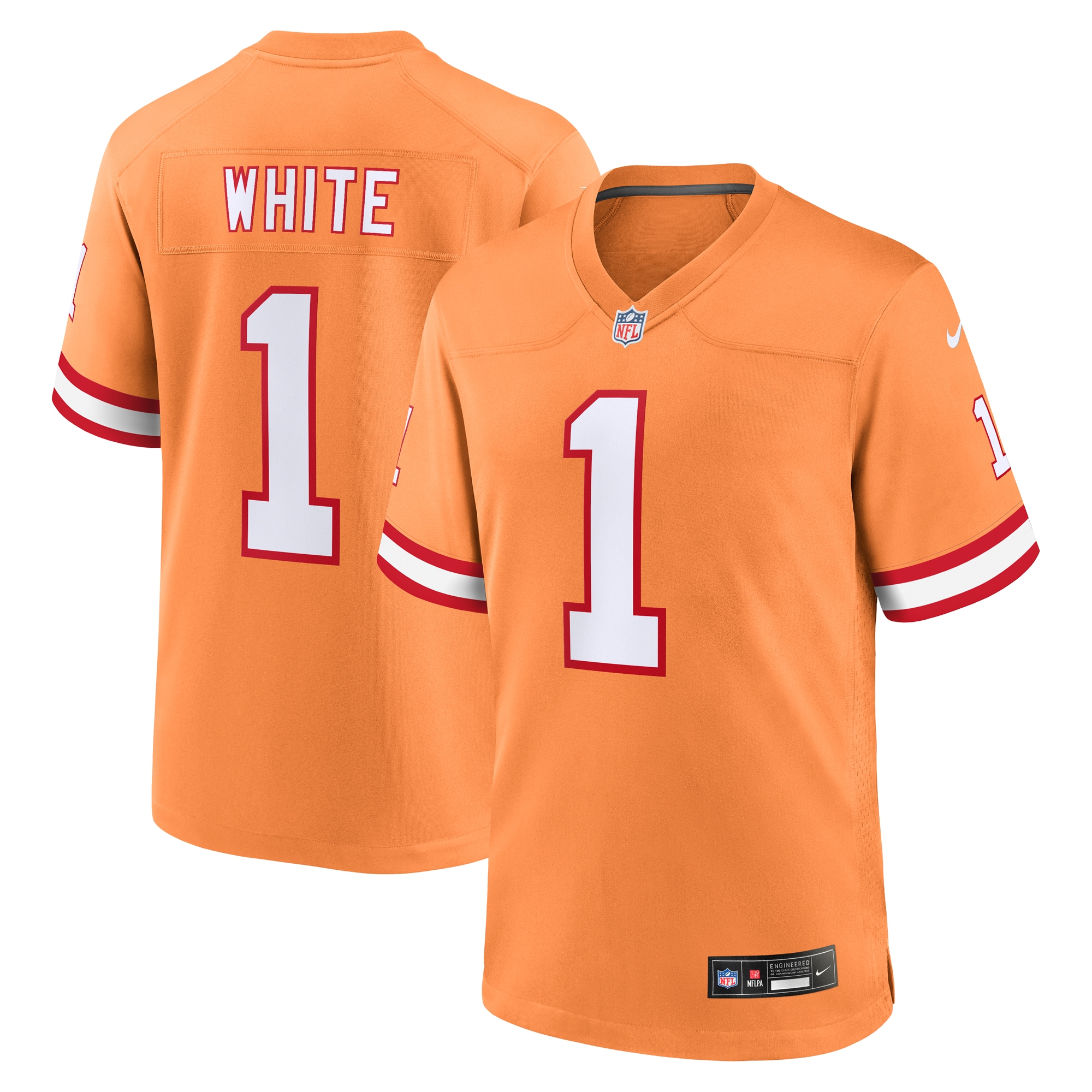 Hunk Wear - Rachaad White Tampa Bay Buccaneers Nike Throwback Game Jersey ' Orange