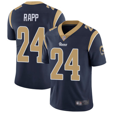 Hunk Wear - Rams #24 Taylor Rapp Navy Blue Team Color Men's Stitched Football Vapor Untouchable Limited Jersey