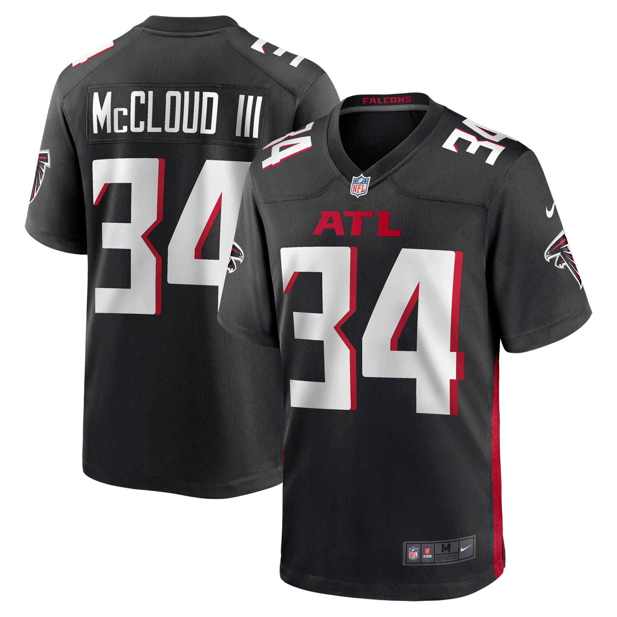 Hunk Wear - Ray Ray Mccloud III Atlanta Falcons Nike Team Game Jersey Black