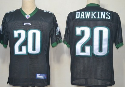 Hunk Wear - Reebok Philadelphia Eagles #20 Brian Dawkins Black Jersey