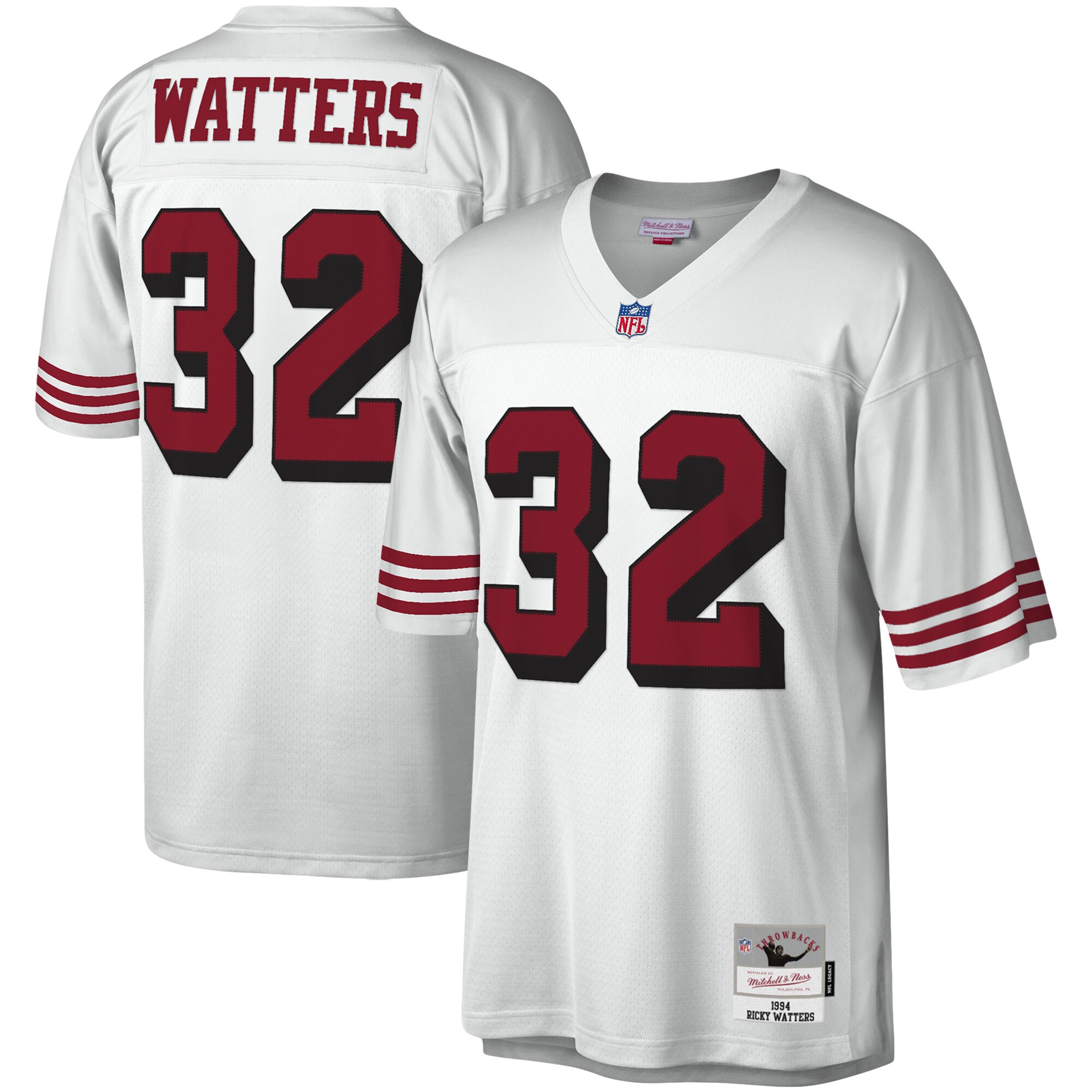 Hunk Wear - Ricky Watters San Francisco 49ers Mitchell & Ness Legacy Jersey ' White