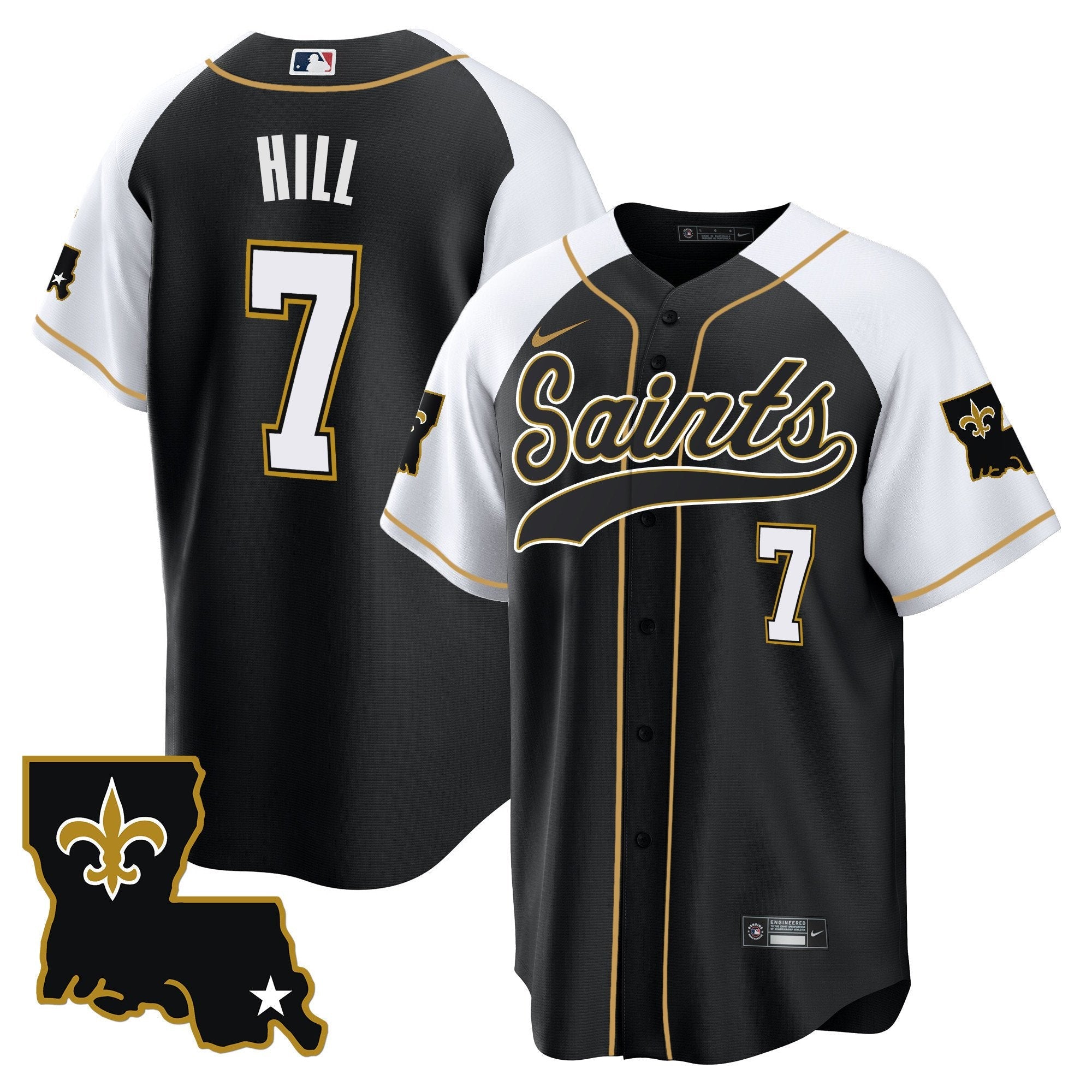 Hunk Wear - Saints 1987 Legacy Cool Base Jersey – All Stitched – Alternate – Taysom Hill Jersey