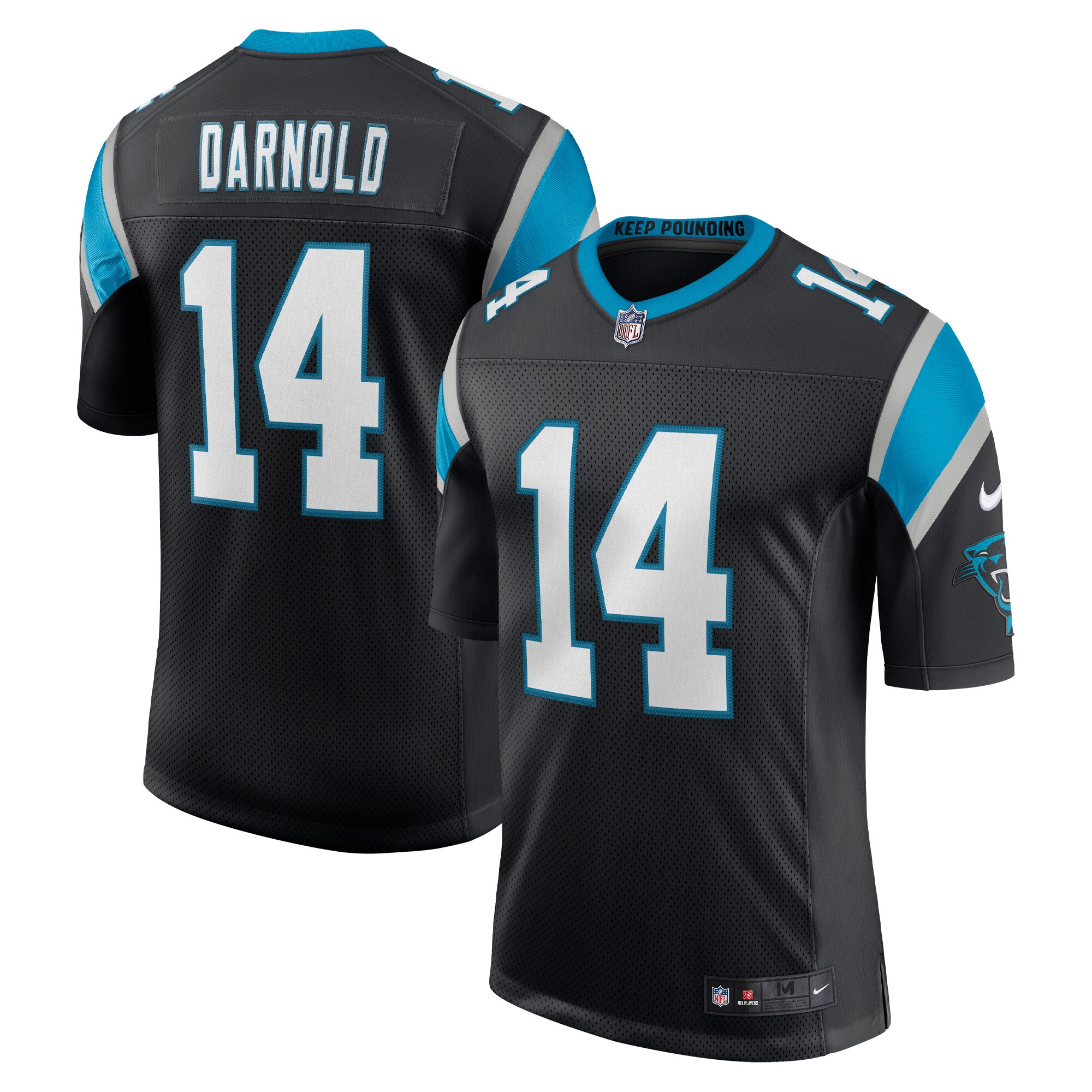 Hunk Wear - Sam Darnold Carolina Panthers Nike Vapor Limited Jersey ' Black